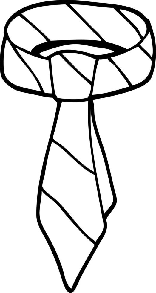 line drawing cartoon tie vector