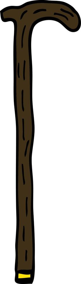 cartoon doodle walking stick vector