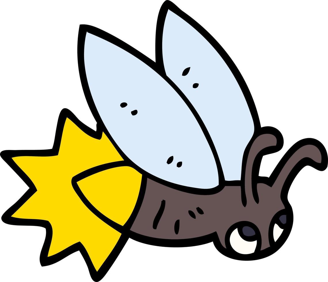 cartoon doodle firefly vector