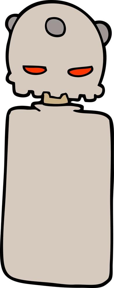 cartoon doodle robot vector