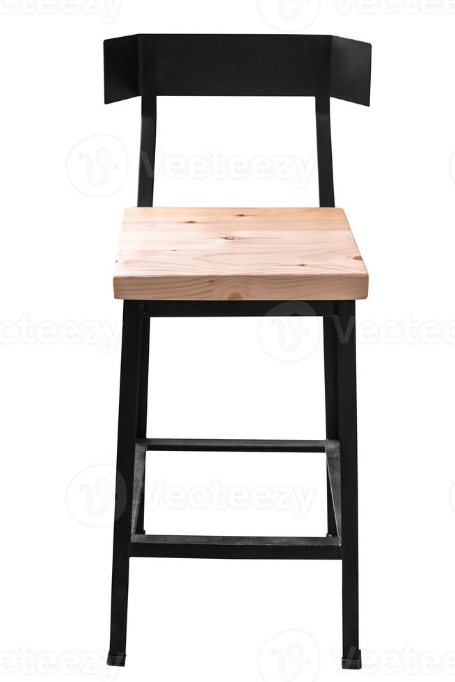 Modern wooden chair isolated. photo