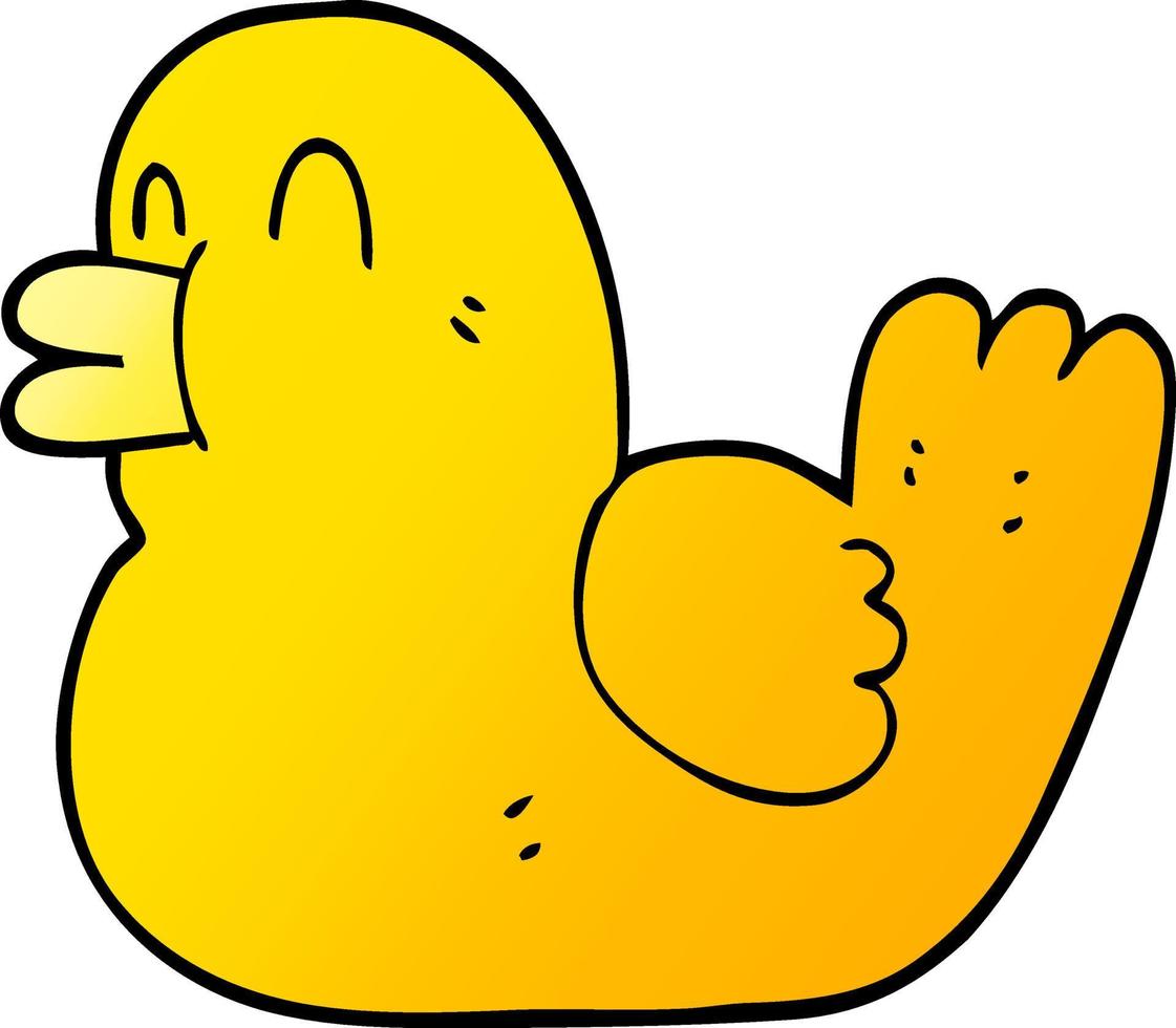 cartoon doodle rubber duck vector