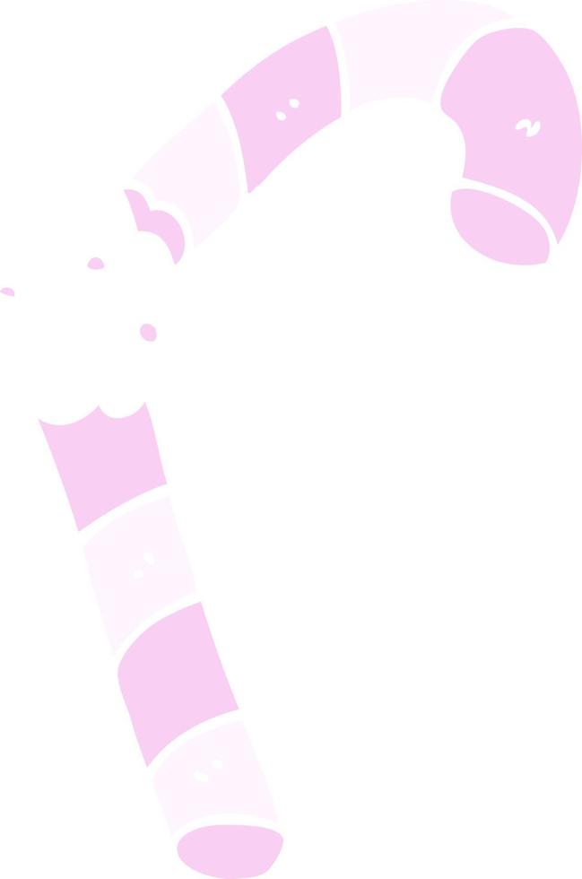 cartoon doodle pink candy cane vector