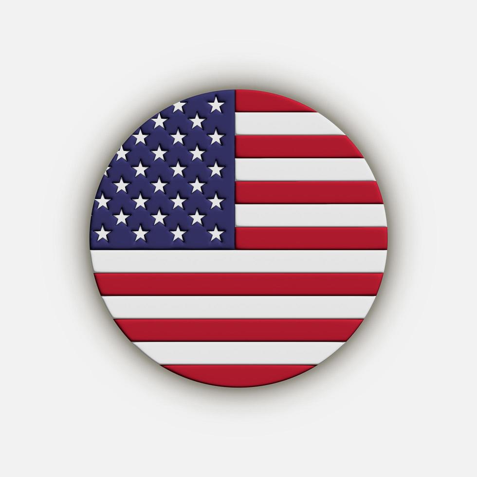 3d Country USA. USA flag. Vector illustration. photo