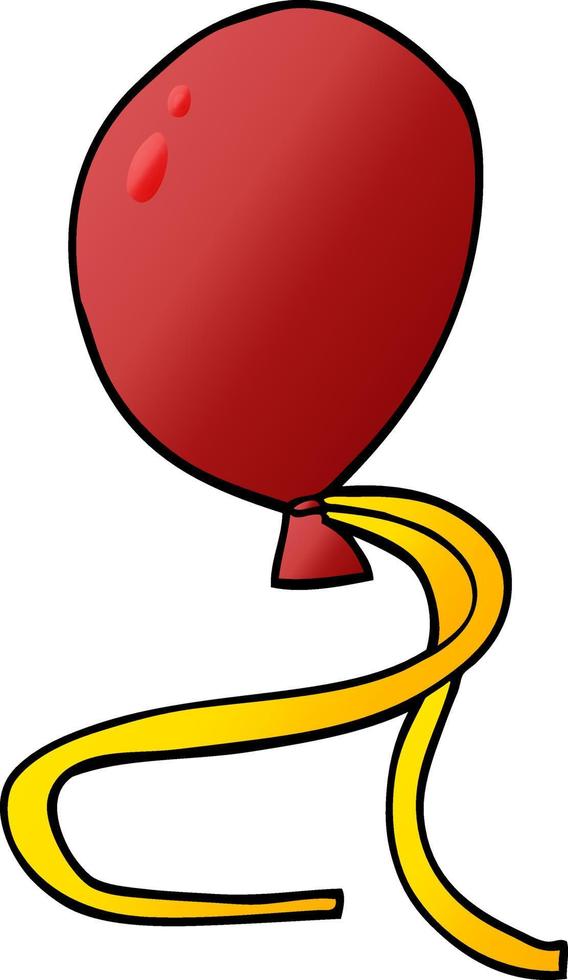 cartoon doodle red balloon vector