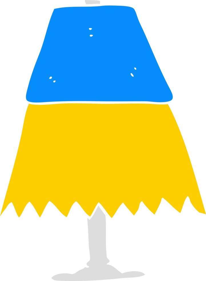 flat color style cartoon table lamp vector