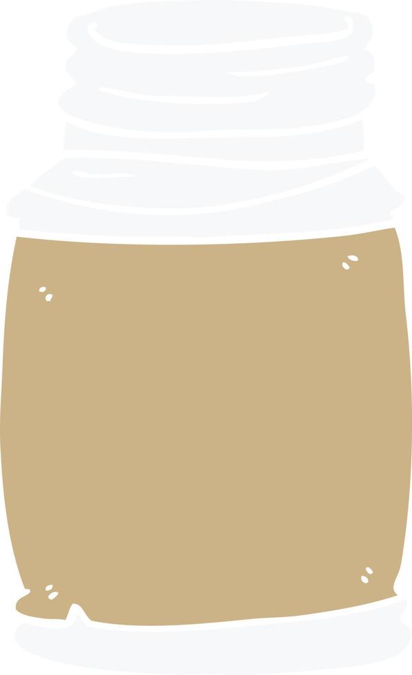cartoon doodle of a storage jar vector