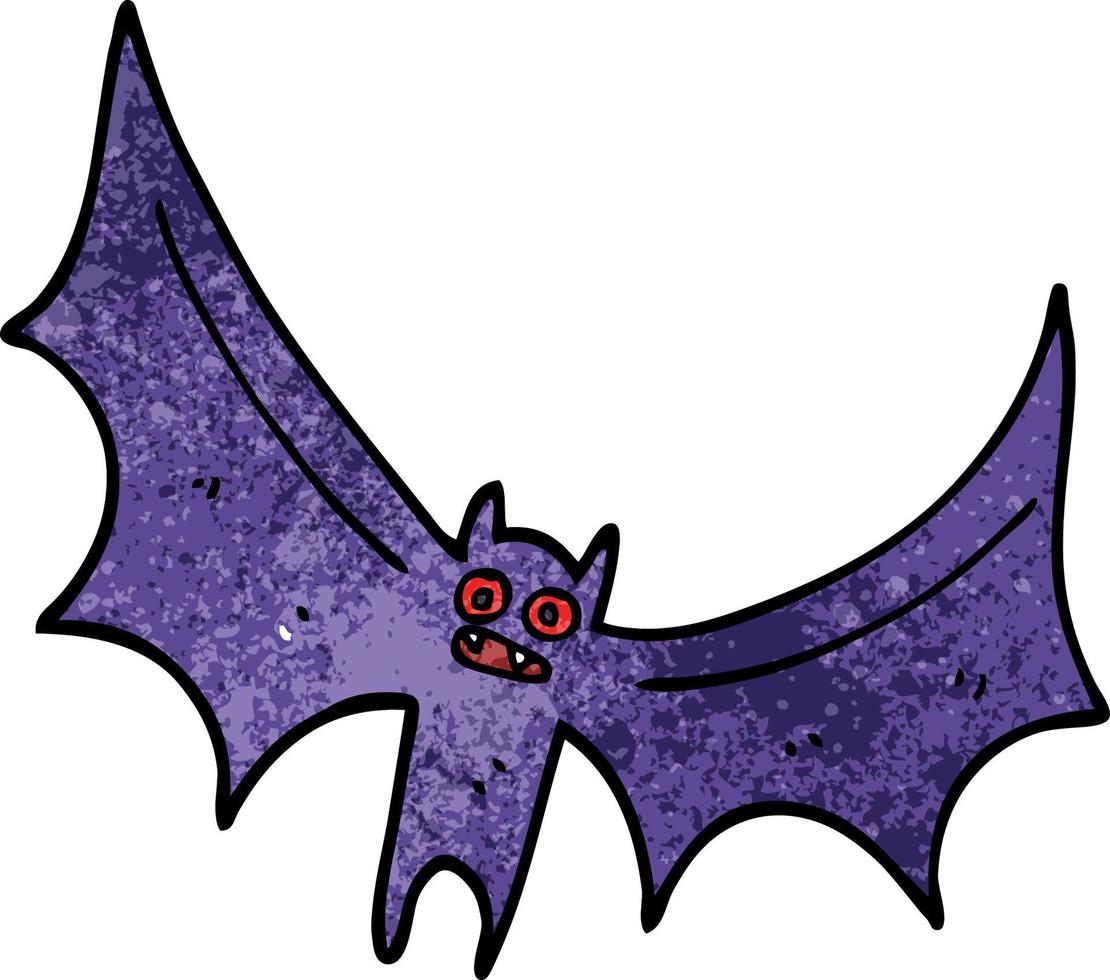 cartoon doodle bat vector