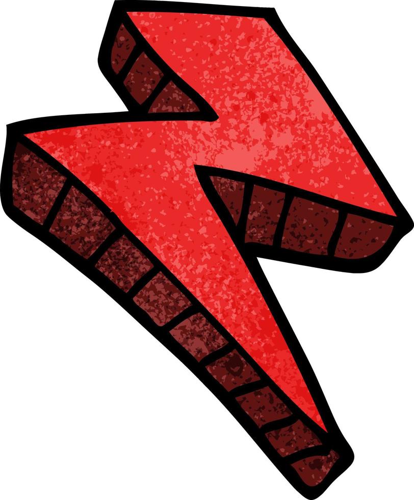 cartoon doodle lightning bolt vector