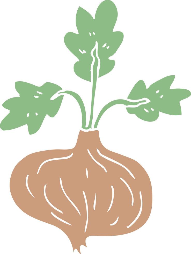 cartoon doodle old onion vector