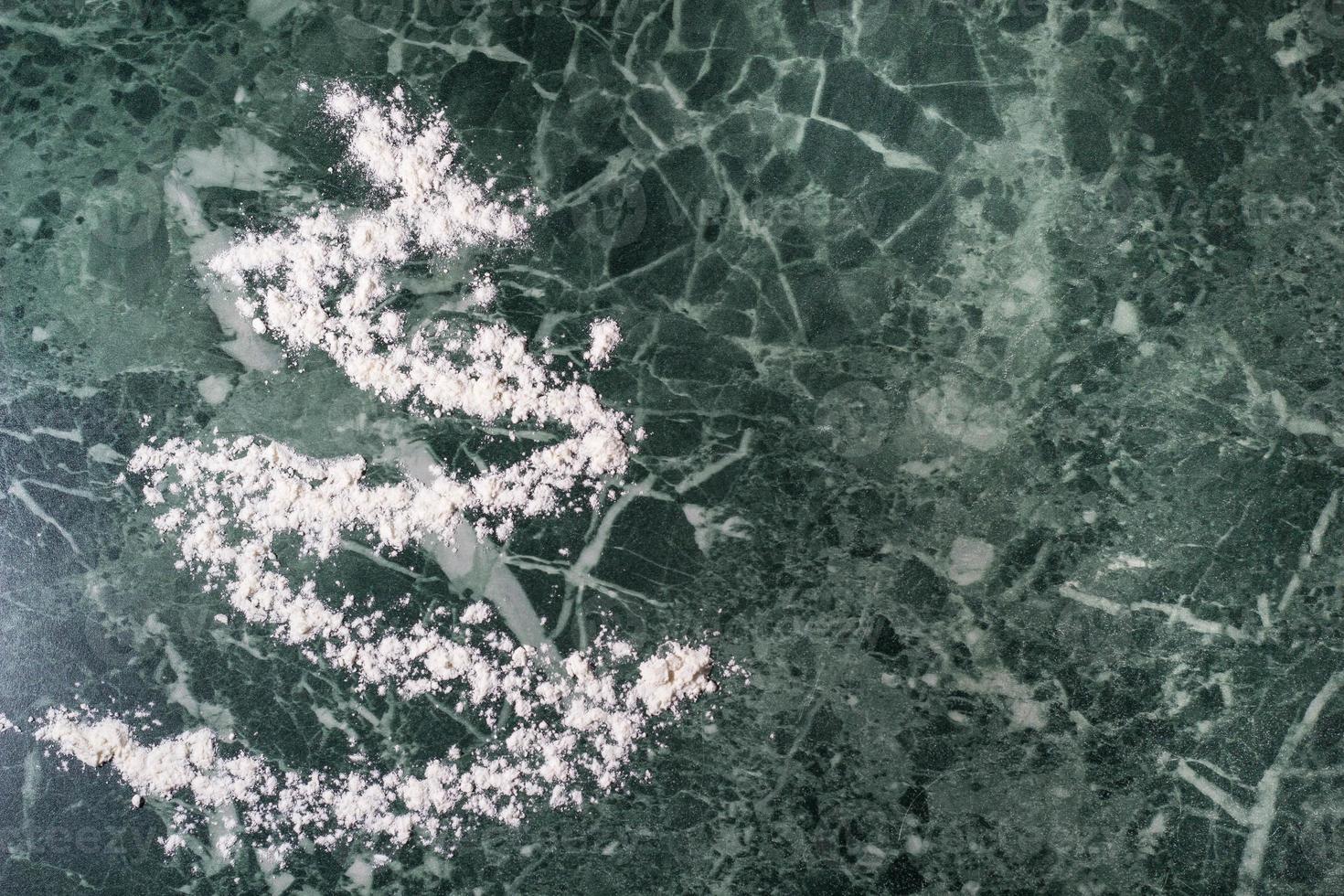 top view of the fir tree made of flour, looks like snow photo