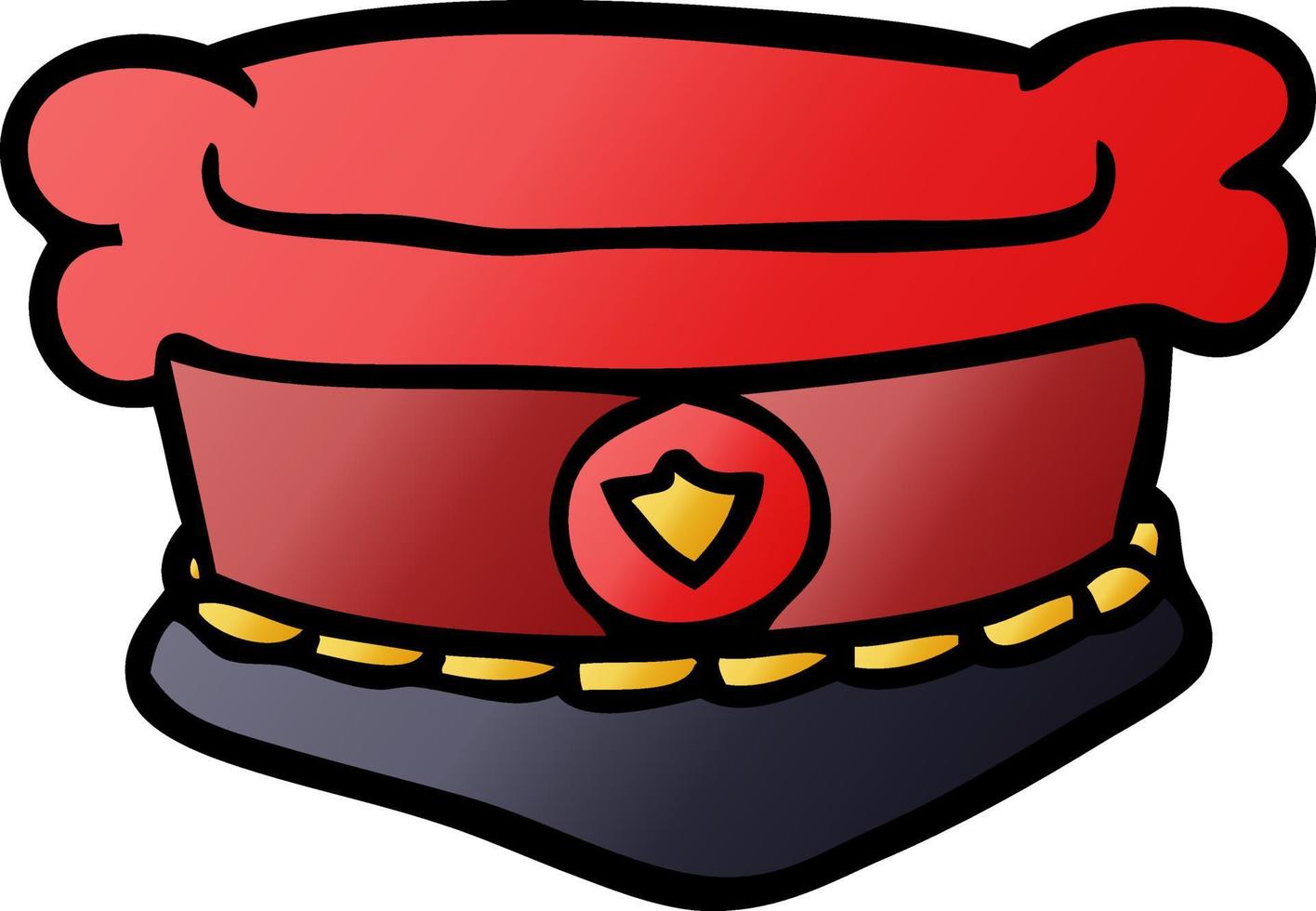 cartoon doodle fire chiefs hat vector