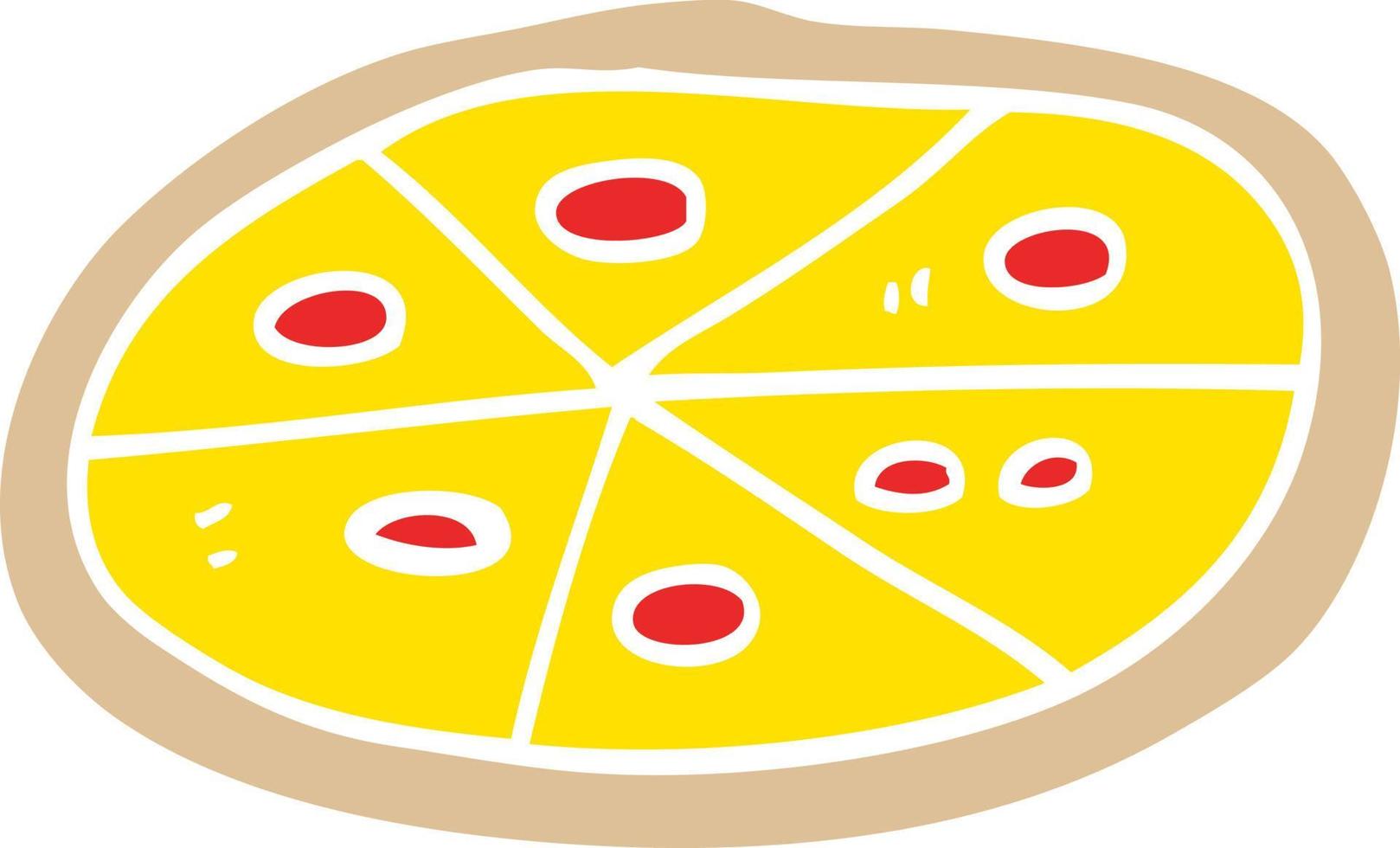 caricatura, garabato, pizza vector