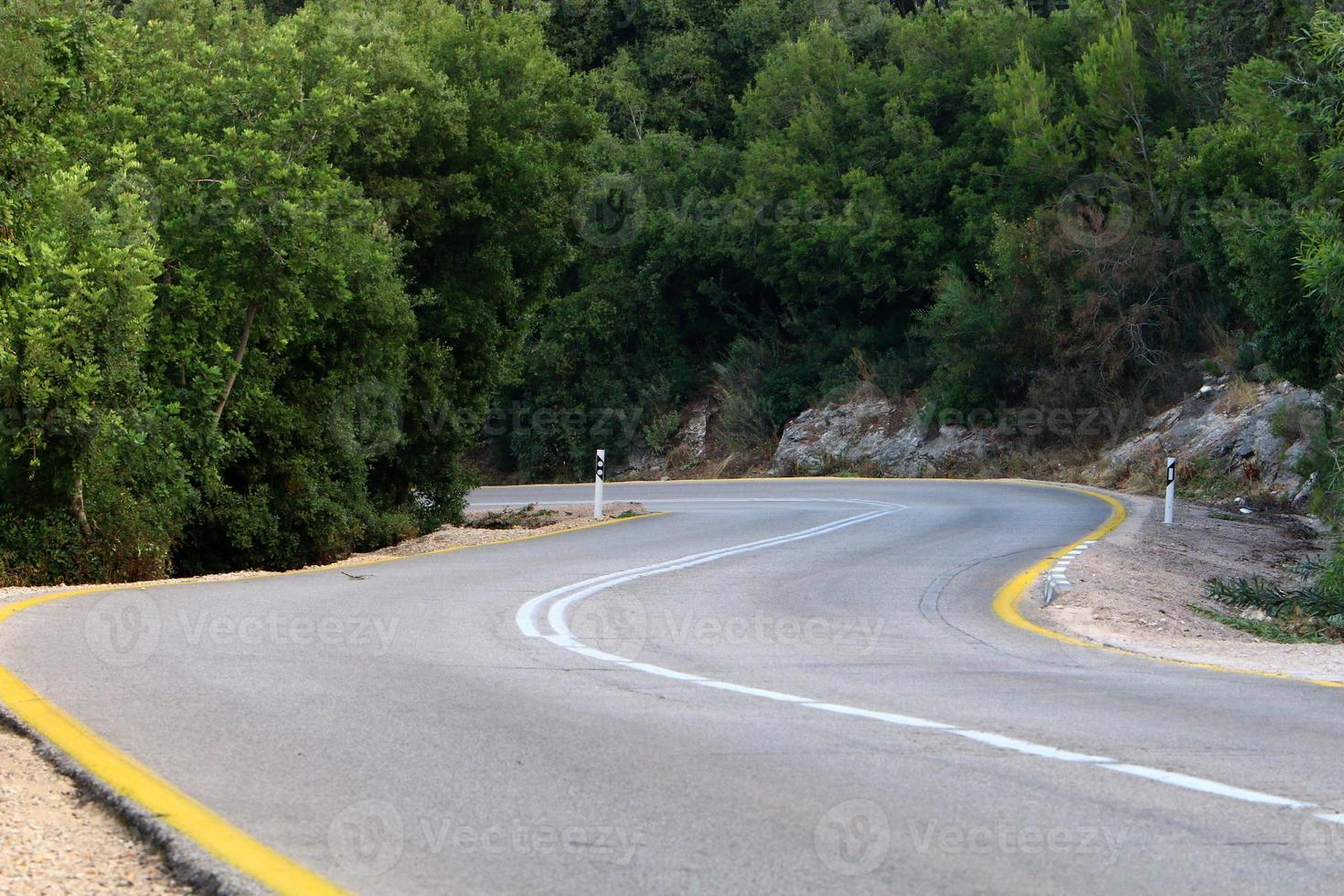 Highway in Israel from north to south photo