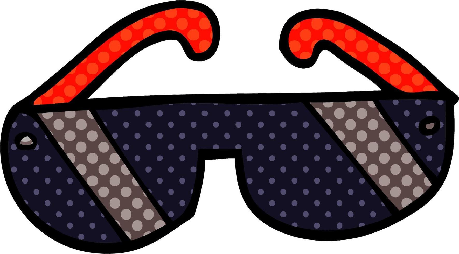 gafas de sol de garabato de dibujos animados vector