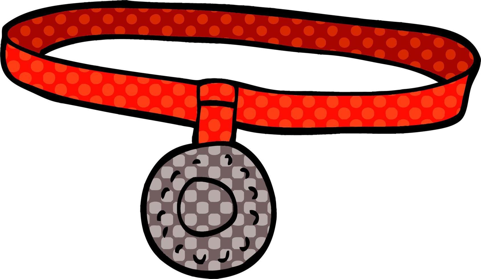 collar de perro de garabato de dibujos animados vector