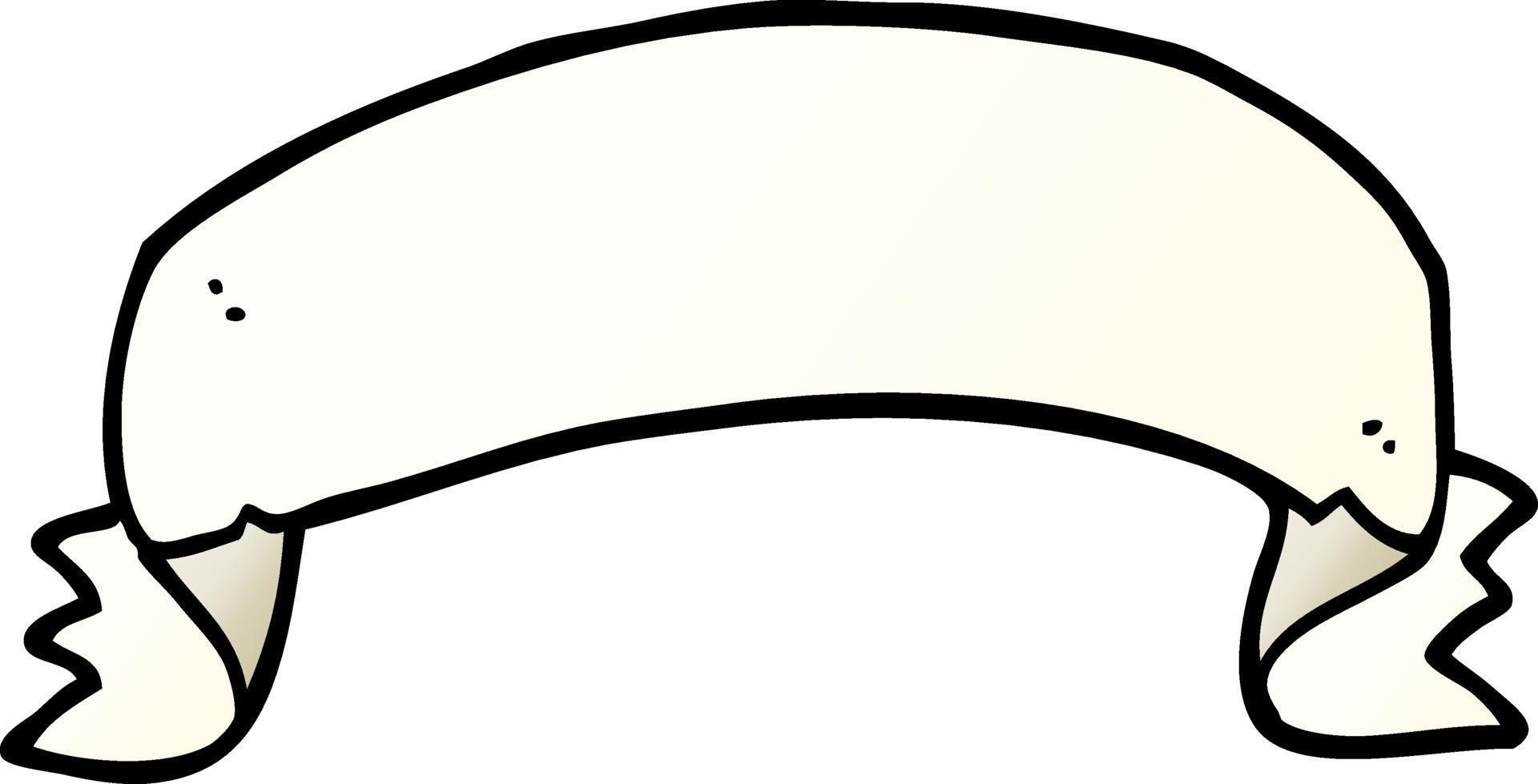 cartoon doodle scroll banner vector