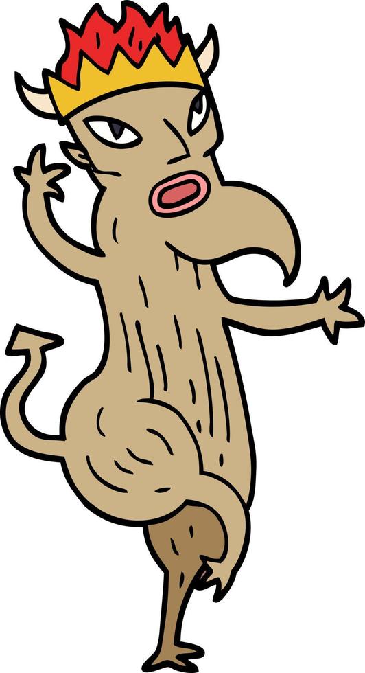 cartoon doodle devil vector