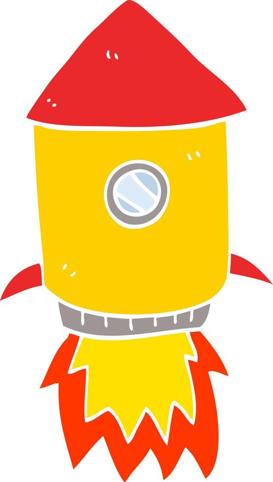 cartoon doodle space rocket vector