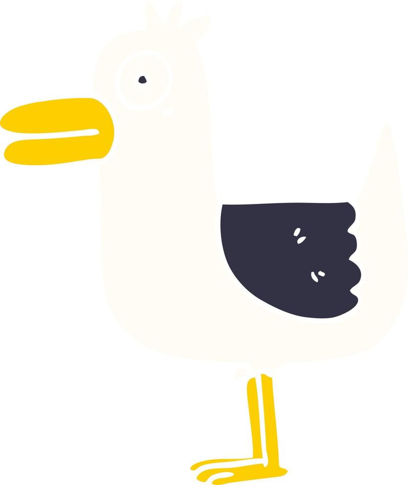 cartoon doodle sea gull vector