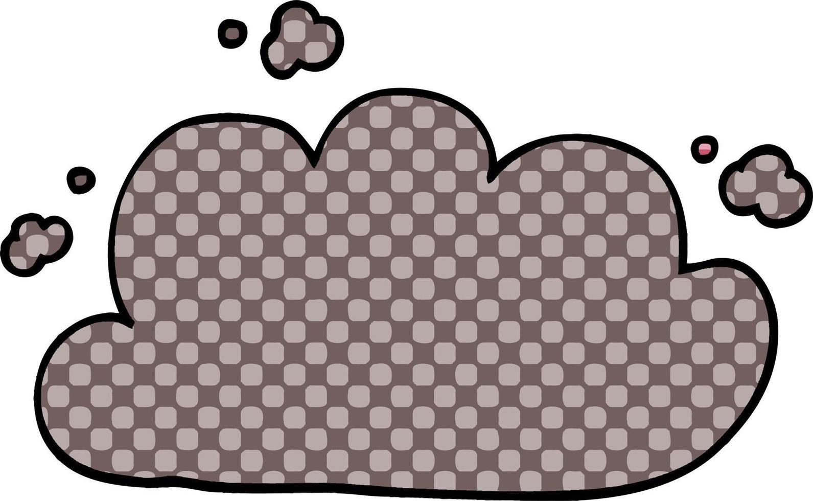 cartoon doodle storm cloud vector
