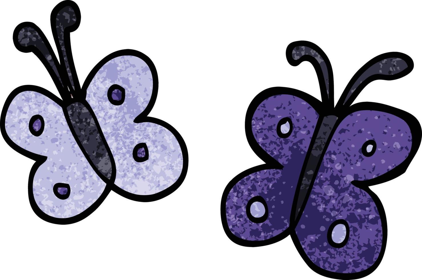 cartoon doodle butterfly vector