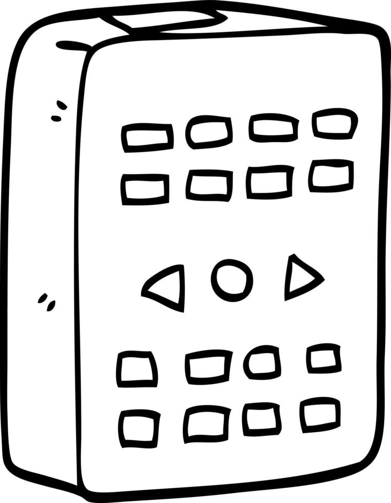 line drawing cartoon old remote control vector
