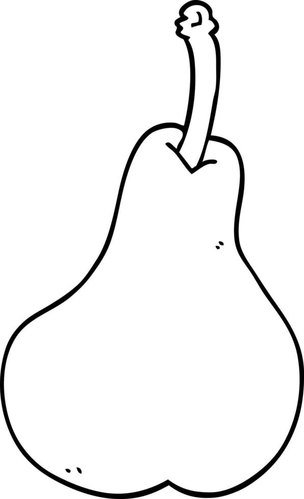 line drawing cartoon healthy pear vector