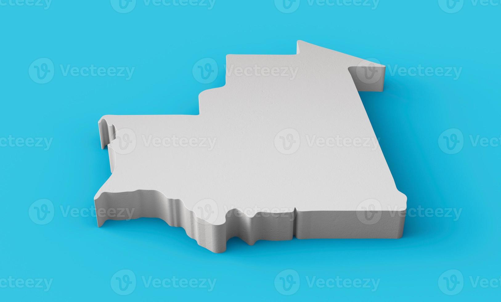Mauritania 3D map Geography Cartography and topology map 3D illustration photo