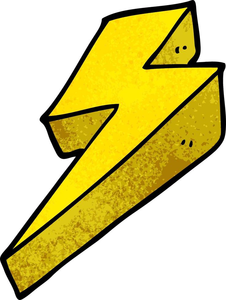 cartoon doodle thunder bolts vector