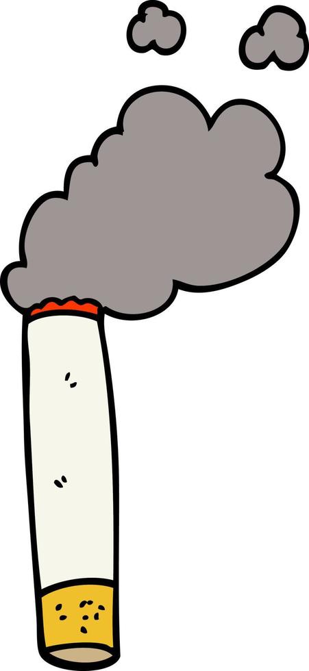cartoon doodle cigarette vector
