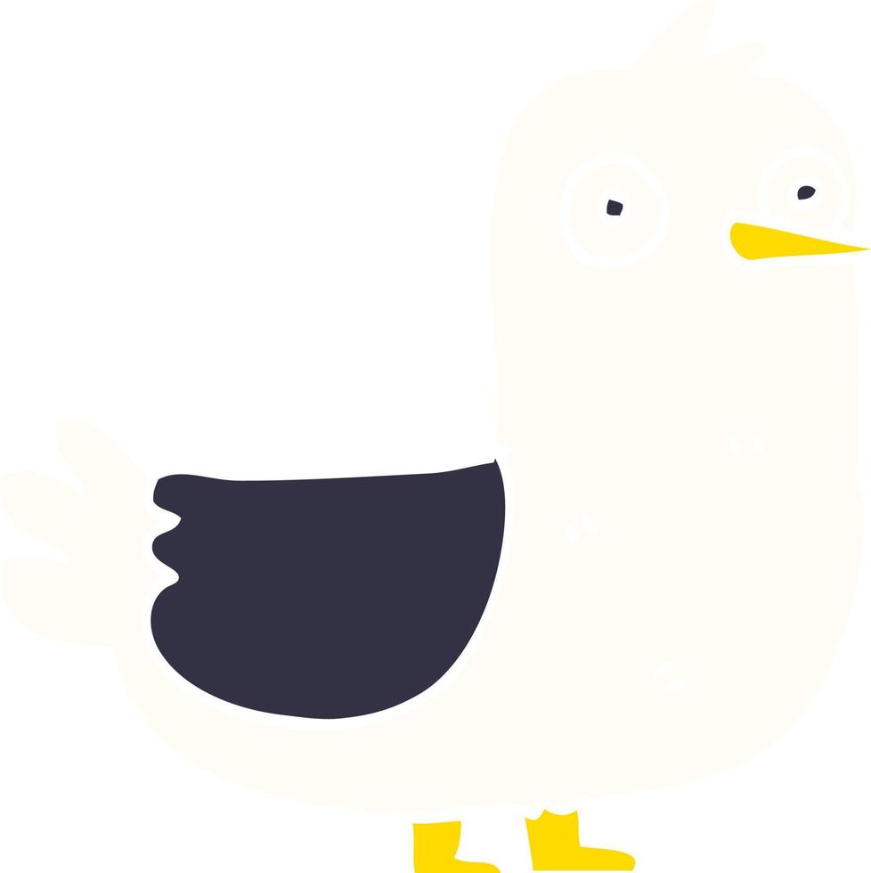 cartoon doodle seagull vector