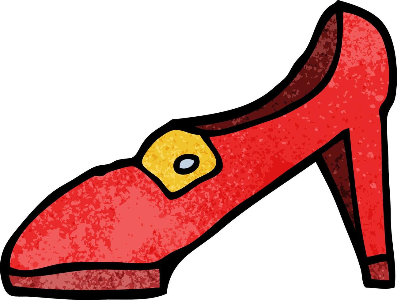 cartoon doodle of a red shoe vector