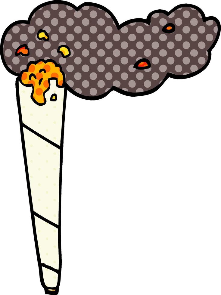 cartoon doodle marijuana joint vector