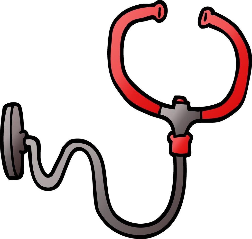 cartoon doodle stethoscope vector