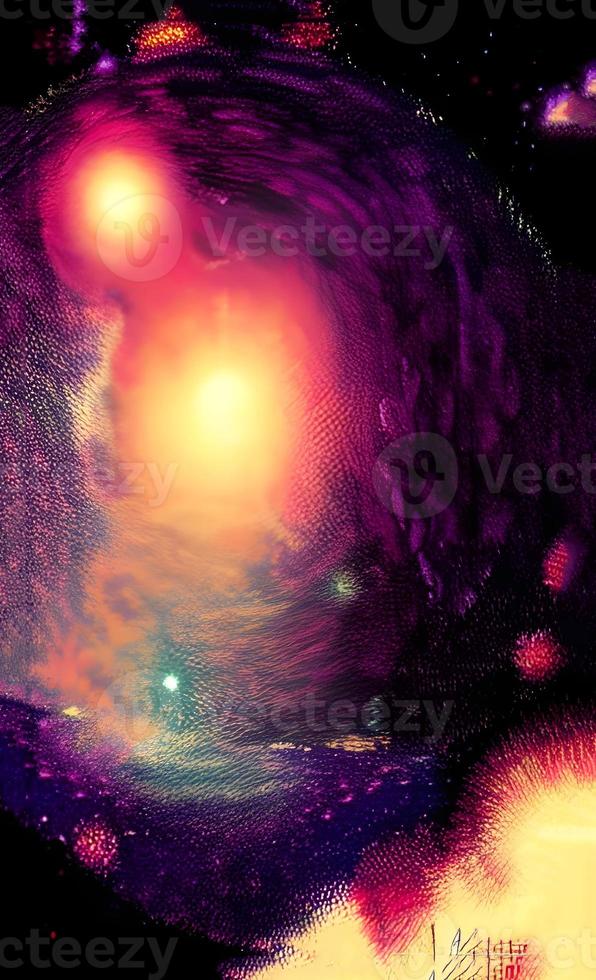 An abstract nebula in outer space and galaxies background of 3D render, suitable for a mobile screen, phone desktop, landing page, UI UX, and wallpaper. photo