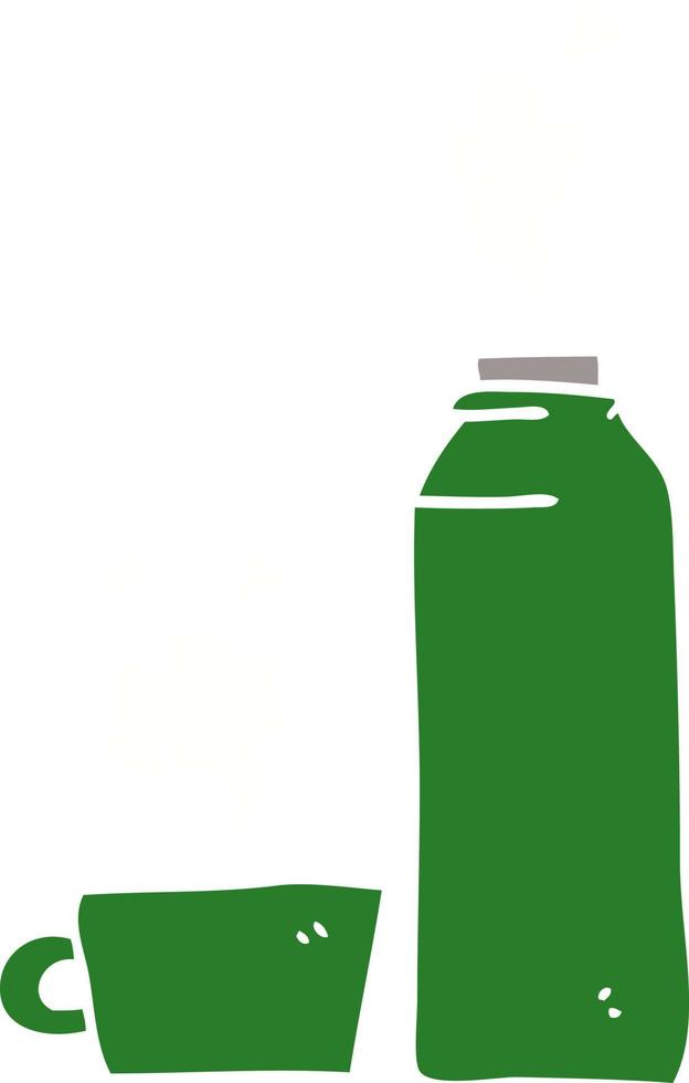 cartoon doodle hot drink in flask vector