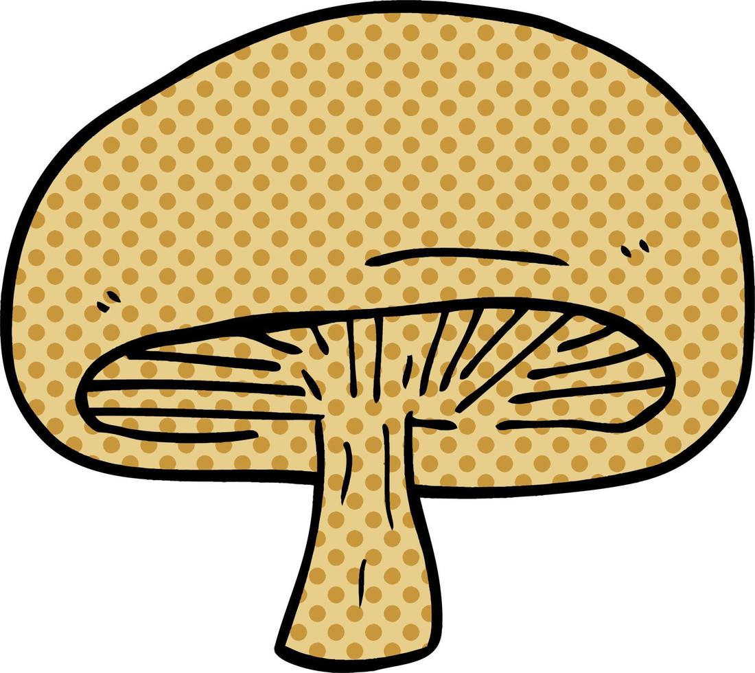 cartoon doodle chestnut mushroom vector