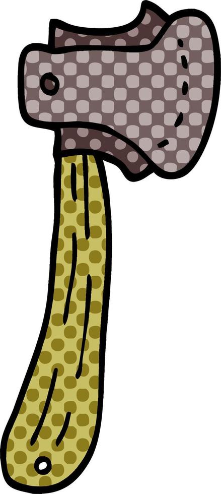 cartoon doodle long axe vector