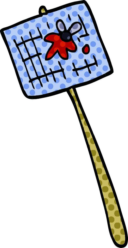 cartoon doodle fly swatter vector