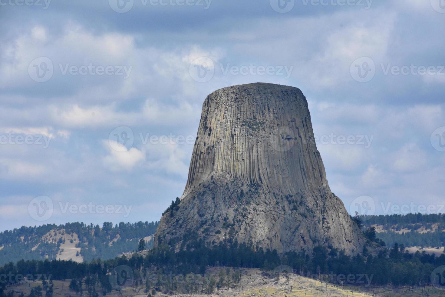 Stunning Look at Devil's Tower Rising Up to the Skies photo