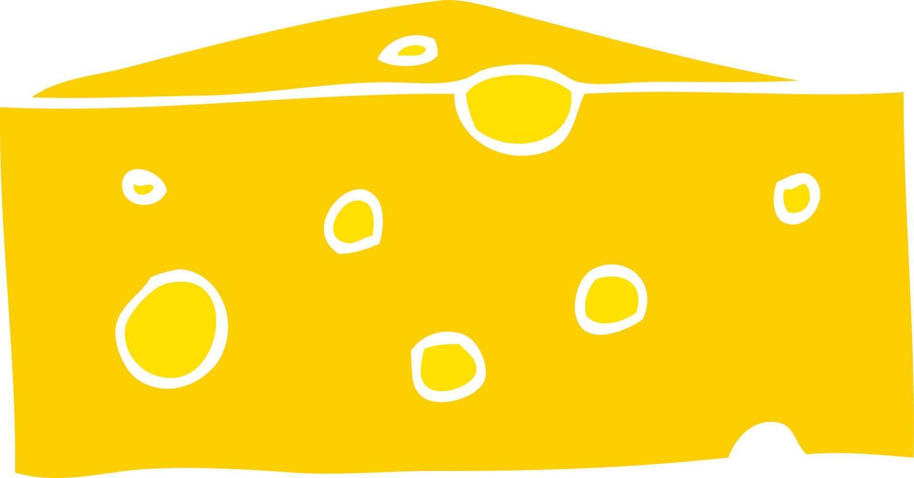 flat color style cartoon cheese vector