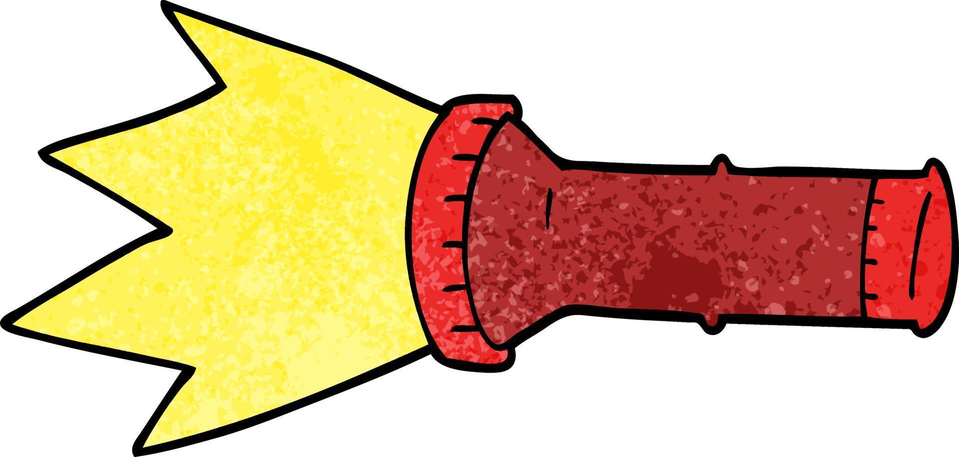 cartoon doodle electric torch vector