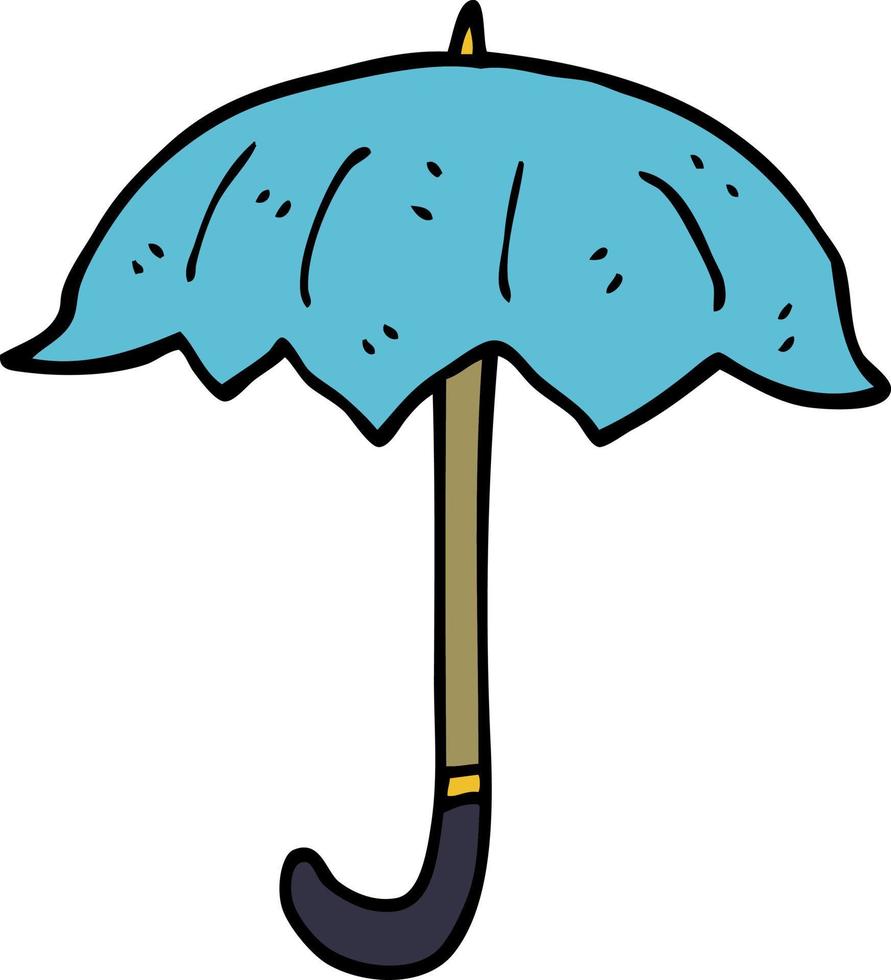 cartoon doodle open umbrella vector