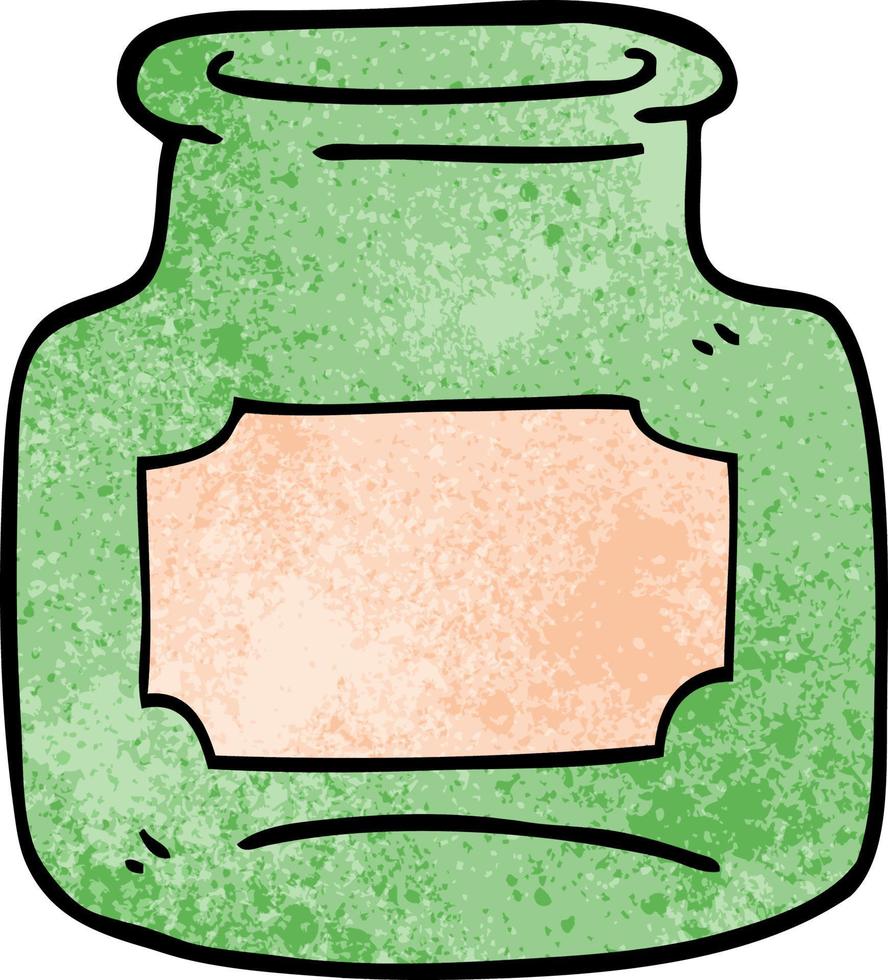 cartoon doodle empty jar vector