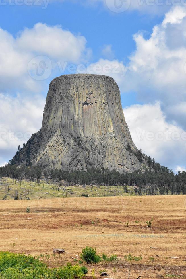 Stone Devil's Tower Butte on a Summer Day photo