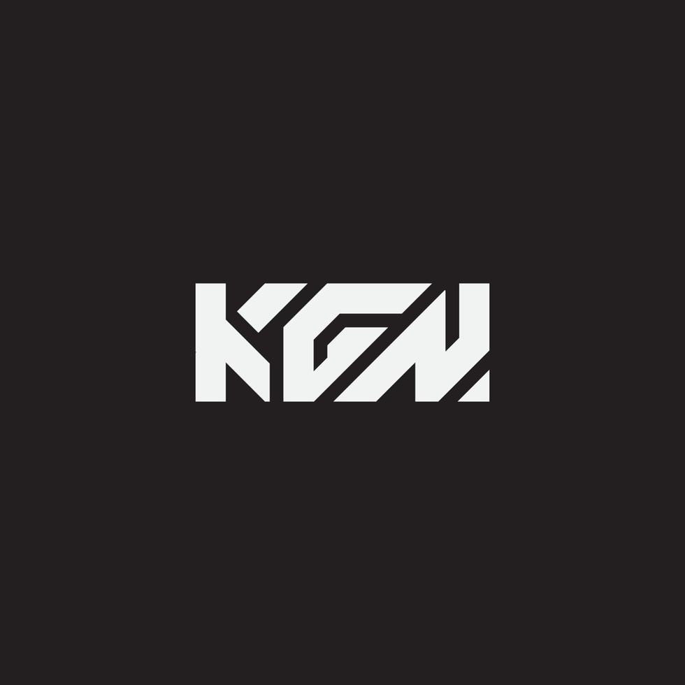 Initial letter KGN monogram logo template. vector