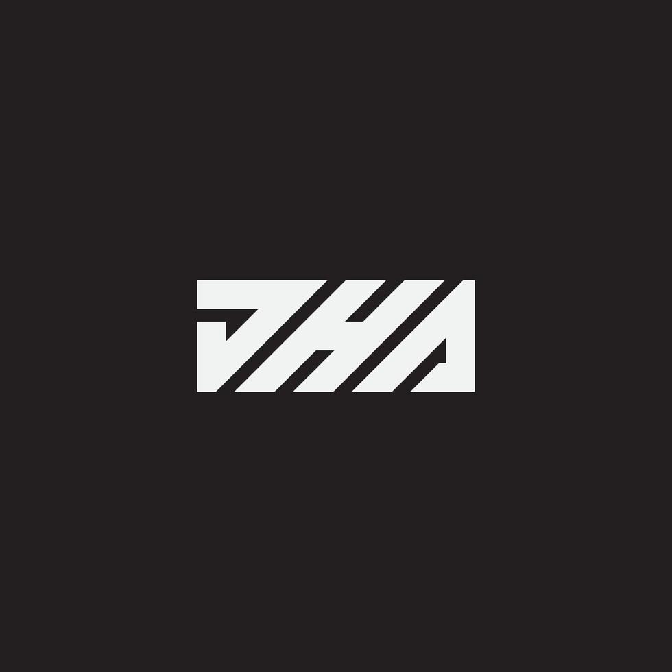 Initial letter D H A monogram logo template. vector