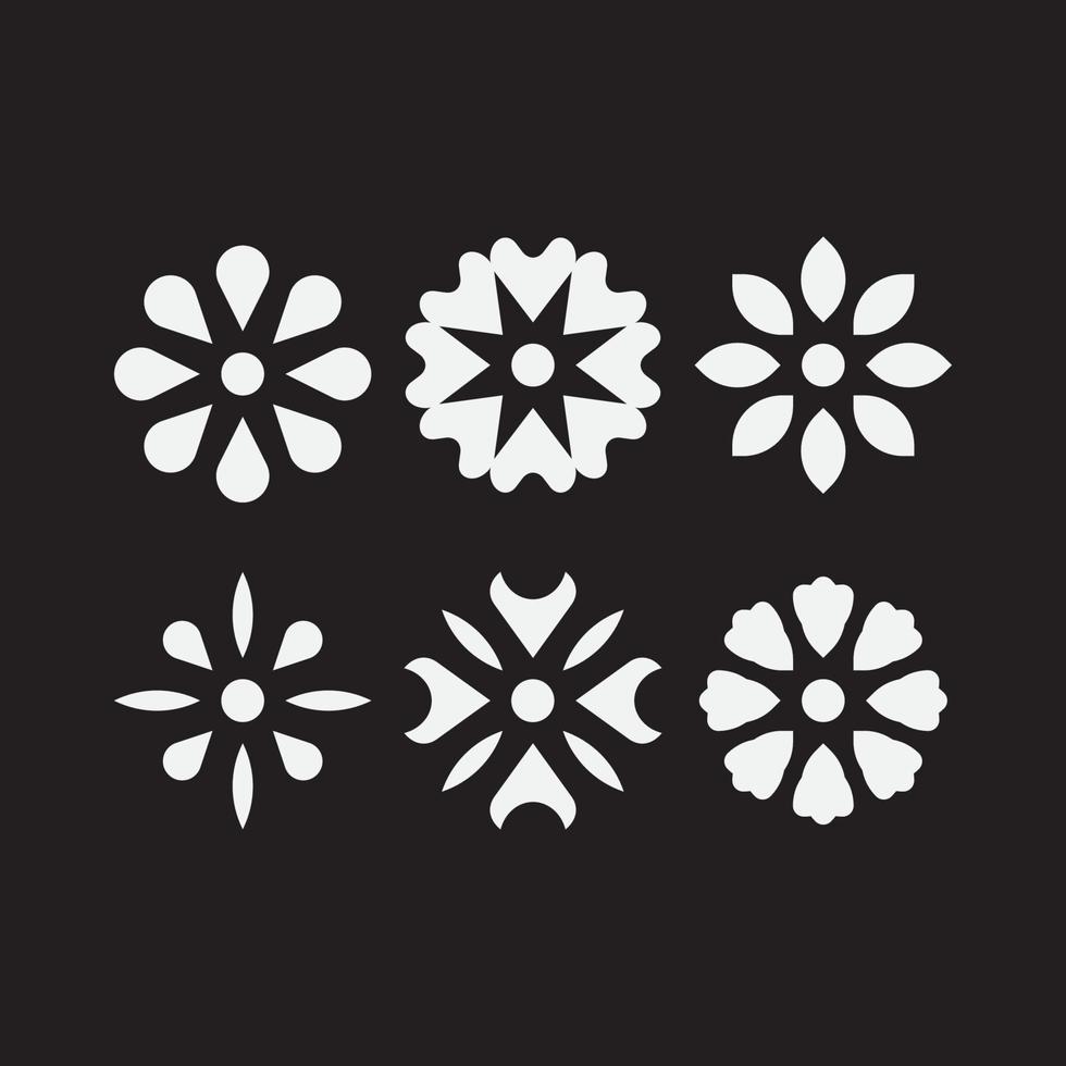icono de flor simple vector