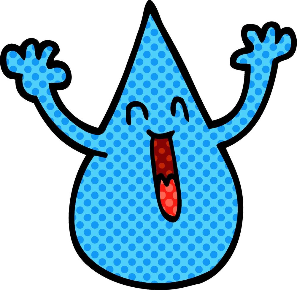 cartoon doodle rain drop vector